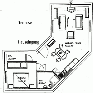 Ferienhaus Grundrissplan 1