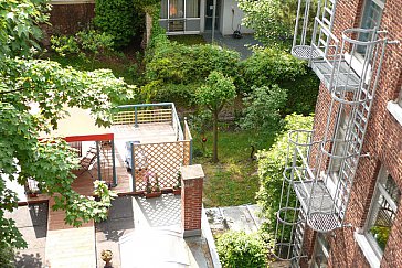 Ferienwohnung in Aachen - Ausblick vom Schafzimmer in den Garten