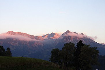 Ferienwohnung in Obermaiselstein - Blick ( Teilansicht ) aus Panoramafenster