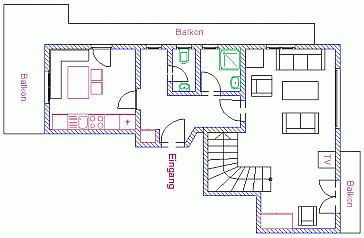 Ferienwohnung Grundrissplan 1