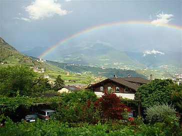 Ferienwohnung in Algund - Aussicht vom Balkon zur Südostseite