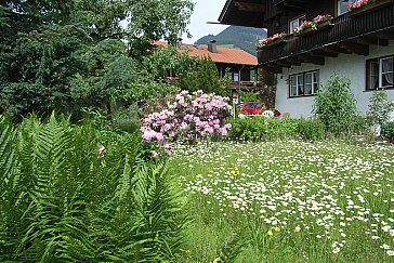 Ferienwohnung in Obermaiselstein - Haus mit Gartenansicht