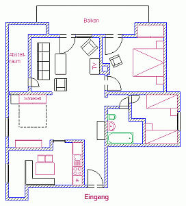 Ferienwohnung Grundrissplan 1