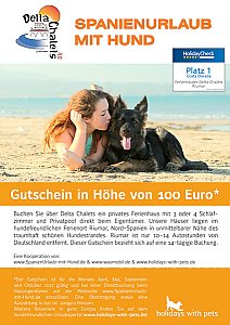 Ferienhaus in Riomar, Riumar - 100.- Euro Ferienhaus-Gutschein