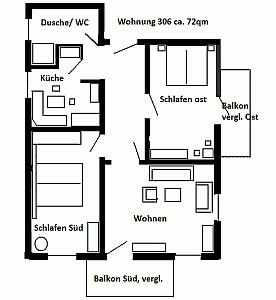 Ferienwohnung Grundrissplan 1