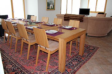 Ferienwohnung in Grächen - Wohn-Esszimmer