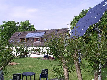 Ferienhaus in Rechlin - Haus vom Garten aus O