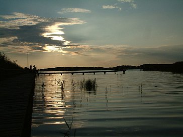 Ferienhaus in Rechlin - Abendstimmung an der kleinen Müritz