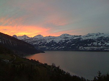 Ferienwohnung in Aeschlen ob Gunten - Ausblick vom Chalet Haftka