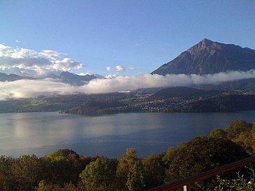 Ferienwohnung in Aeschlen ob Gunten - Ausblick vom Chalet Haftka