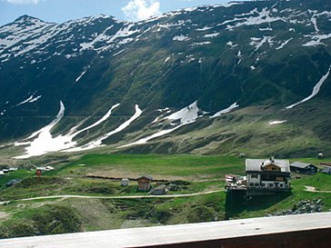 Ferienhaus in Blatten-Belalp - Ausblick vom Balkon