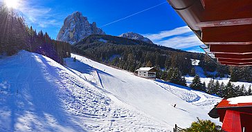 Ferienwohnung in Wolkenstein in Gröden - Panorama mit Skipiste