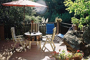 Ferienhaus in Montieri - Die Terrasse