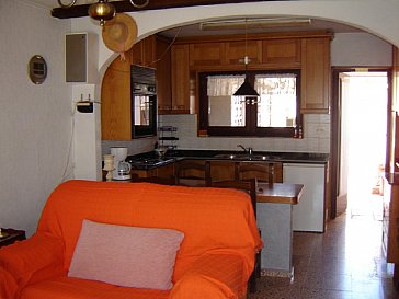 Ferienhaus in Calpe - Wohnbereich mit offener Küche