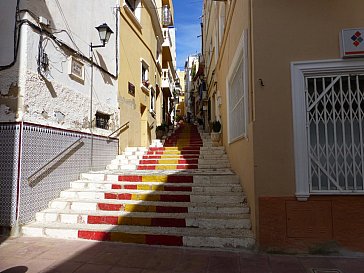 Ferienhaus in Calpe - Die spanische Treppe in der Innenstadt von Calpe