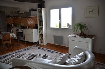 Ferienwohnung in Moissac-Bellevue - Wohnzimmer mit offener Küche