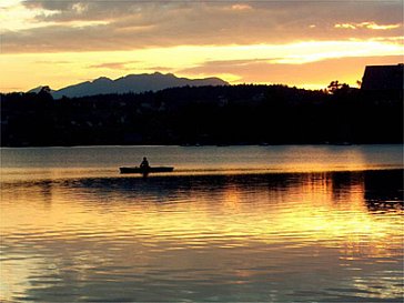 Ferienwohnung in Egg am Faaker See - Ferienwohnungen Mistelbauer DIREKT am See Abend