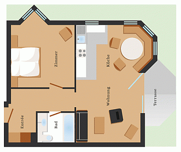 Ferienwohnung Grundrissplan 1