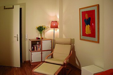 Ferienwohnung in Dresden - Schlafzimmer mit Relaxbereich