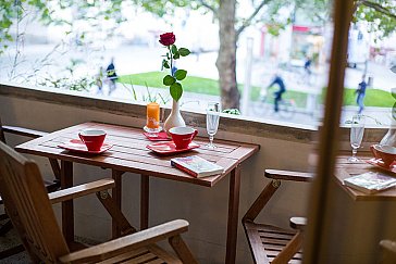 Ferienwohnung in Dresden - Balkonblick