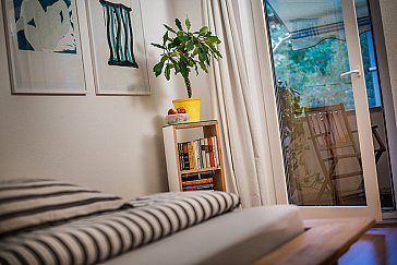 Ferienwohnung in Dresden - Das Schlafzimmer hat auch einen Balkon