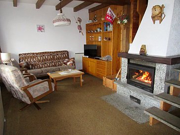 Ferienhaus in Blatten-Belalp - Wohnzimmer West