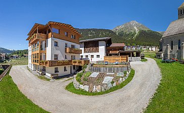 Ferienwohnung in Reschen - Panormafoto Flickerhof Reschen