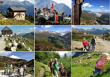 Ferienwohnung in Blatten-Belalp - Sommer Foto Übersicht