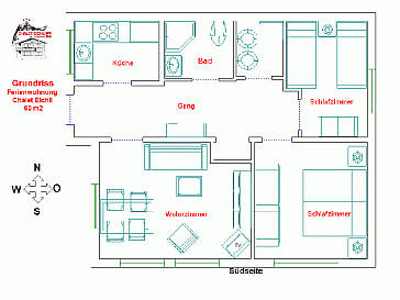 Ferienwohnung Grundrissplan 1