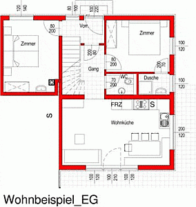 Ferienhaus Grundrissplan 1