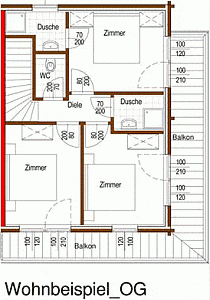 Ferienhaus Grundrissplan 2