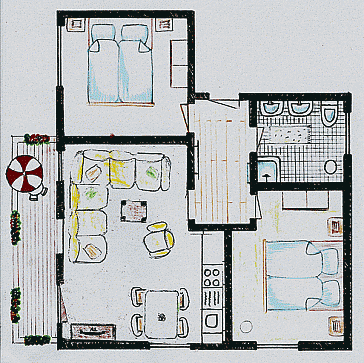 Ferienwohnung Grundrissplan 1