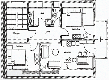 Ferienwohnung Grundrissplan 1