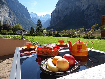 Ferienwohnung in Lauterbrunnen - Terrasse