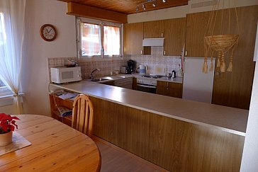 Ferienwohnung in Habkern - Die Küche mit Essbereich