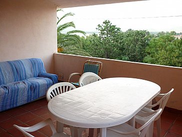 Ferienwohnung in S'Ena e Sa Chitta-Siniscola - Balkon mit Meerblick