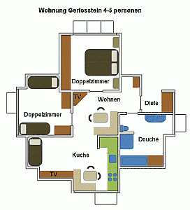 Ferienwohnung Grundrissplan 2