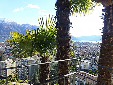 Ferienwohnung in Locarno-Muralto - Vom Balkon der Blick über den Lago Maggiore