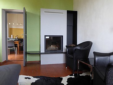 Ferienwohnung in Locarno-Muralto - Cheminée-Zimmer mit Schlafsofa