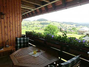 Ferienwohnung in Bernau im Schwarzwald - Balkon mit Panoramablick