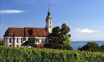 Ferienwohnung in Uhldingen-Mühlhofen - Birnau mit Reben und dem See