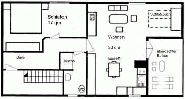 Ferienwohnung Grundrissplan 1