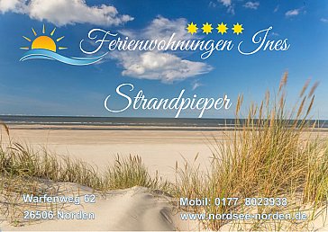 Ferienwohnung in Norden - Strandpieper's Parkplatzschild