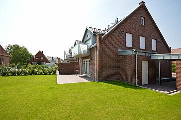 Ferienwohnung in Norden - Seitenansicht mit Abstellraum