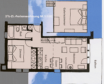 Ferienwohnung Grundrissplan 1