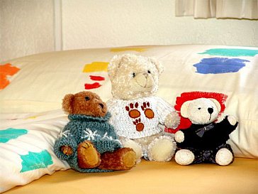 Ferienwohnung in Bellwald - Schlafzimmer mit Doppelbett