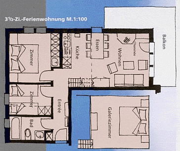 Ferienwohnung Grundrissplan 1