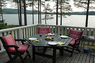 Ferienhaus in Malung - Die geräumige Terrasse