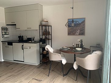 Ferienwohnung in Klosters - Essecke und Küche