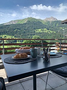 Ferienwohnung in Klosters - Terrasse